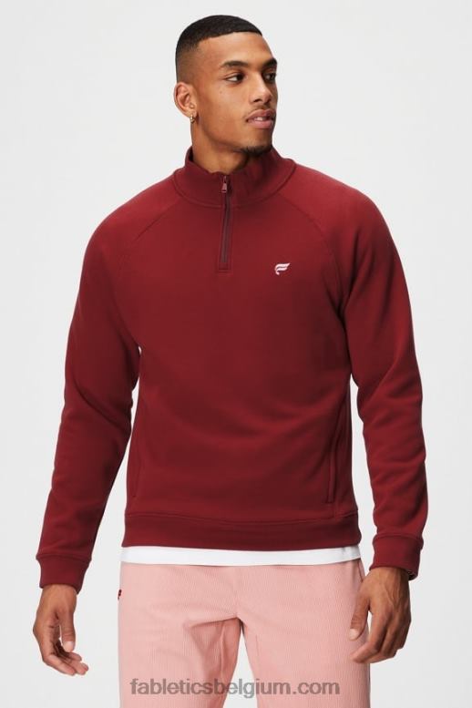 adrenaline rood Heren de go-to 1/4 ritssluiting 186 Fabletics LH20J3603