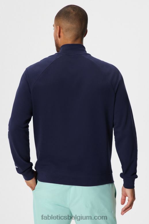 diepe marine Heren de lichtgewicht go-to 1/4 ritssluiting Fabletics LH20J3575