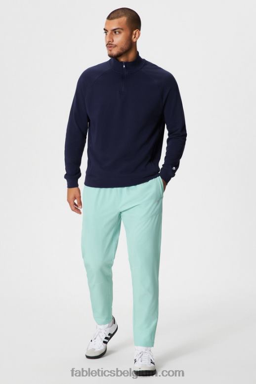 diepe marine Heren de lichtgewicht go-to 1/4 ritssluiting Fabletics LH20J3575