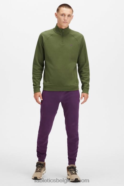 donker mos Heren de go-to 1/4 rits 188 Fabletics LH20J3610