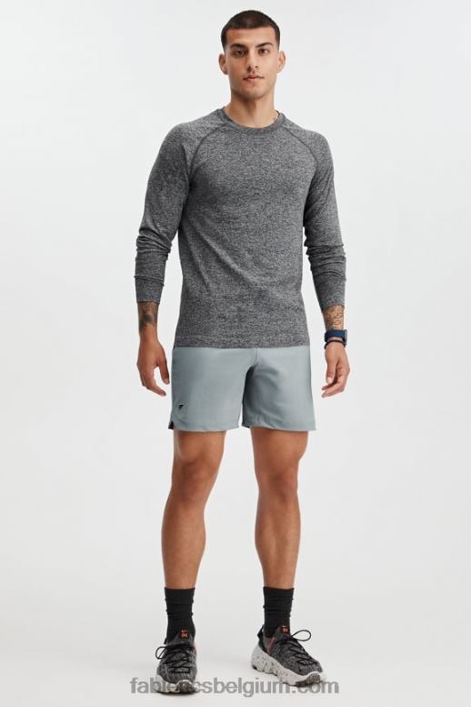 donkergrijs htr Heren het trainingsdag T-shirt met lange mouwen Fabletics LH20J3561