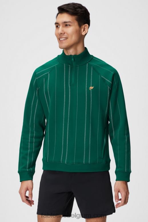 fairway groene textuurstreep Heren de go-to 1/4 ritssluiting 186 Fabletics LH20J3604