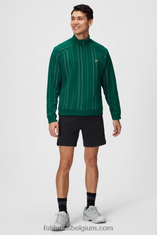 fairway groene textuurstreep Heren de go-to 1/4 ritssluiting 186 Fabletics LH20J3604
