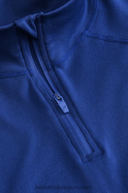 frans blauw Heren de trainingsdag 1/4 zip Fabletics LH20J3592