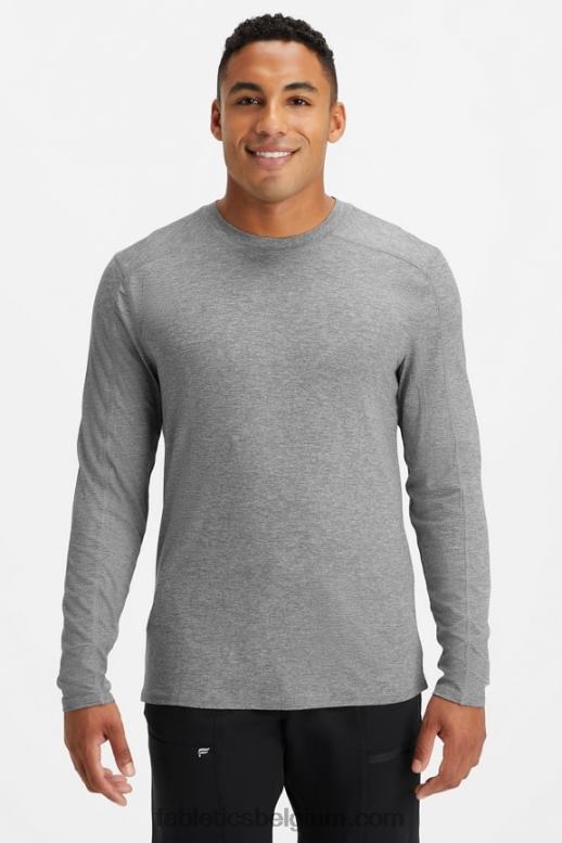 heide grijs Heren onderscrub met lange mouwen voor dagelijks gebruik Fabletics LH20J3589