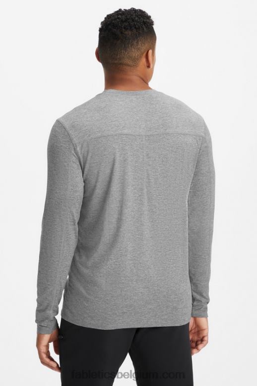 heide grijs Heren onderscrub met lange mouwen voor dagelijks gebruik Fabletics LH20J3589