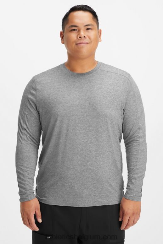 heide grijs Heren onderscrub met lange mouwen voor dagelijks gebruik Fabletics LH20J3590