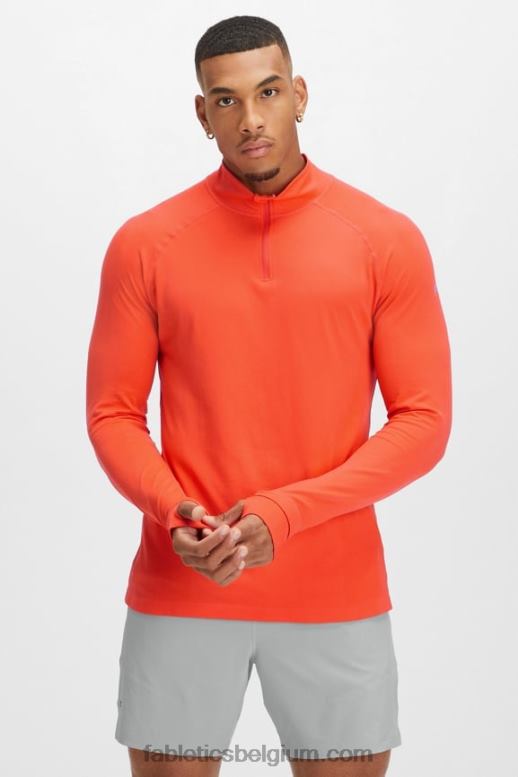 heldere vlam Heren de trainingsdag 1/4 zip Fabletics LH20J3596