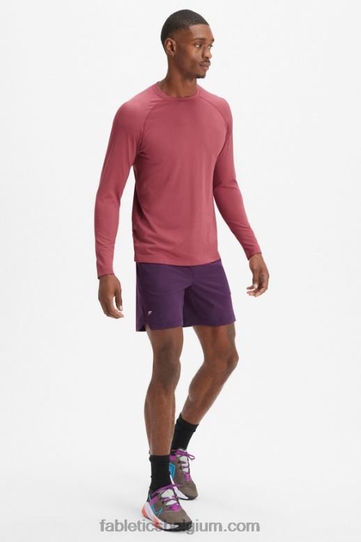 houten roos Heren het trainingsdag T-shirt met lange mouwen Fabletics LH20J3564