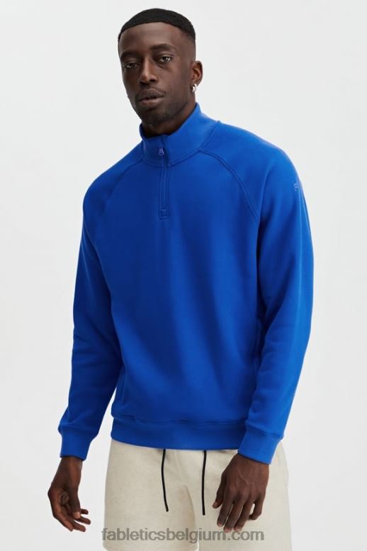 klassiek blauw Heren de go-to 1/4 rits 189 Fabletics LH20J3615