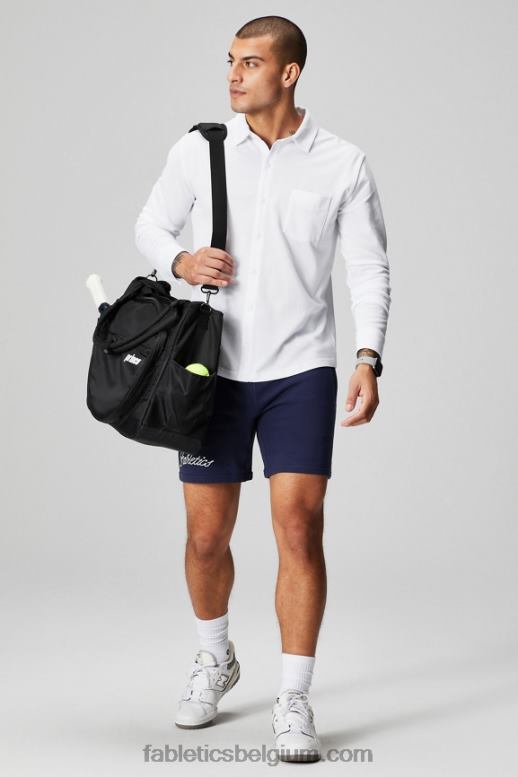 klassiek wit Heren de dash lange mouw knop omhoog Fabletics LH20J3581