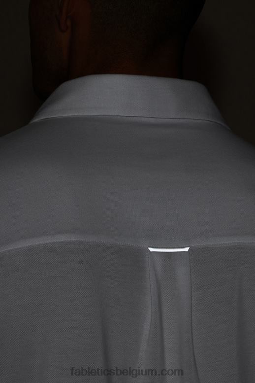 klassiek wit Heren de dash lange mouw knop omhoog Fabletics LH20J3581