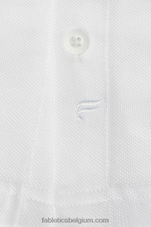 klassiek wit Heren de dash lange mouw knop omhoog Fabletics LH20J3581