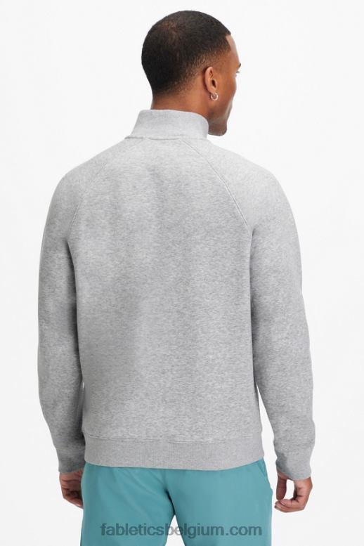 klassieke grijze heide Heren de go-to 1/4 ritssluiting 187 Fabletics LH20J3606