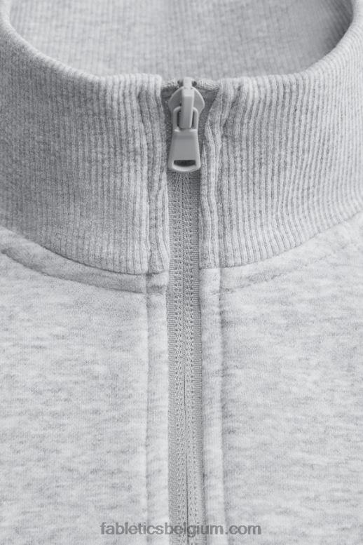klassieke grijze heide Heren de go-to 1/4 ritssluiting 187 Fabletics LH20J3606