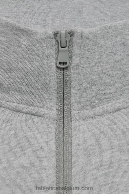 klassieke grijze heide Heren de lichtgewicht go-to 1/4 ritssluiting Fabletics LH20J3576