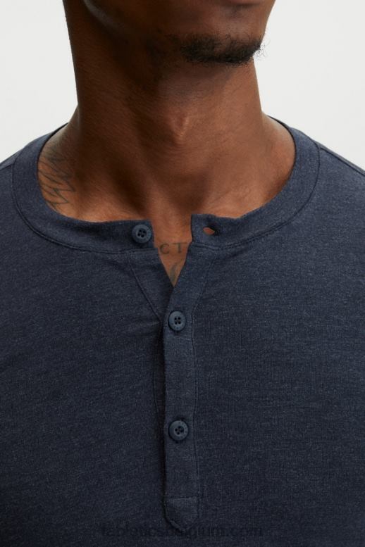 klassieke marine Heren de restoreknit henley Fabletics LH20J3628