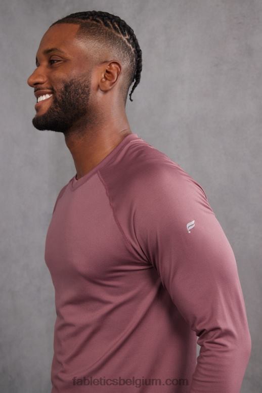 rook rood Heren het trainingsdag T-shirt met lange mouwen Fabletics LH20J3568