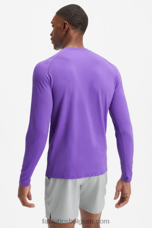talg paars Heren het trainingsdag T-shirt met lange mouwen Fabletics LH20J3566