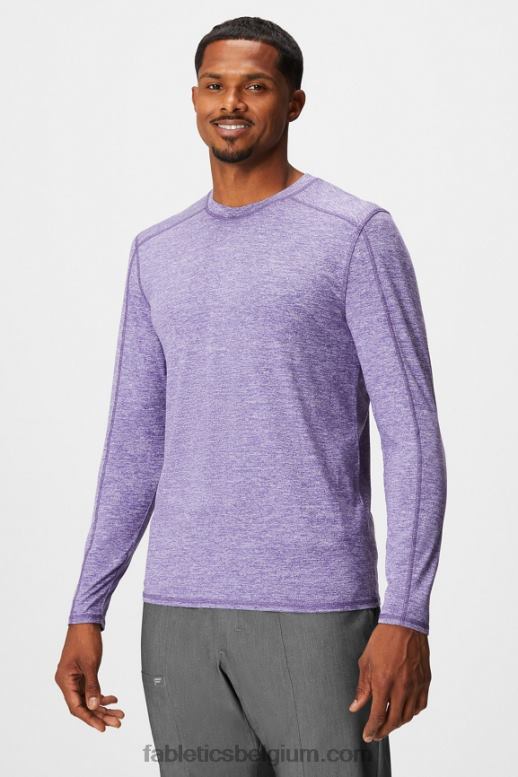 ultraviolette heide Heren onderscrub met lange mouwen voor dagelijks gebruik Fabletics LH20J3586