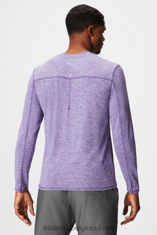 ultraviolette heide Heren onderscrub met lange mouwen voor dagelijks gebruik Fabletics LH20J3586