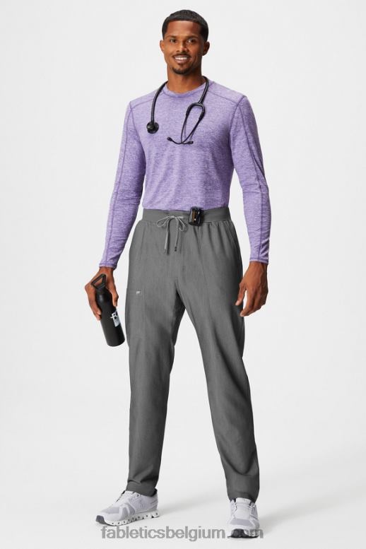 ultraviolette heide Heren onderscrub met lange mouwen voor dagelijks gebruik Fabletics LH20J3586
