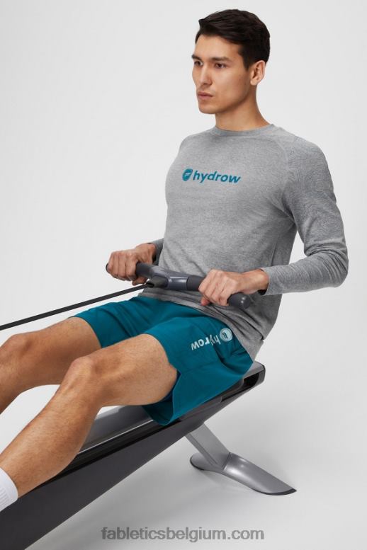 water middengrijs htr Heren het trainingsdag T-shirt met lange mouwen Fabletics LH20J3562
