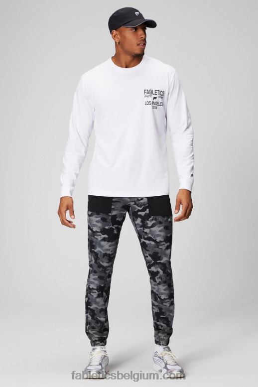 witte diepte tee Heren de r&r ls tee Fabletics LH20J3602