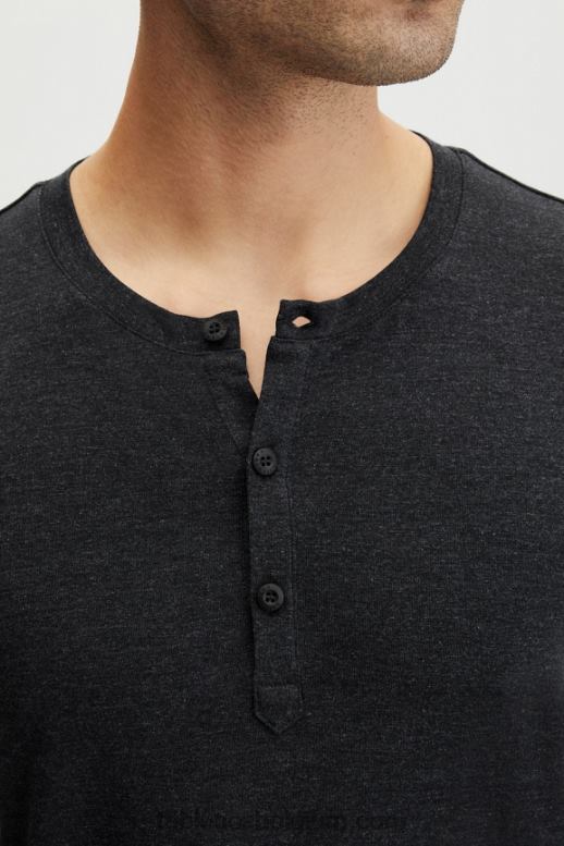zwart Heren de restoreknit henley Fabletics LH20J3627