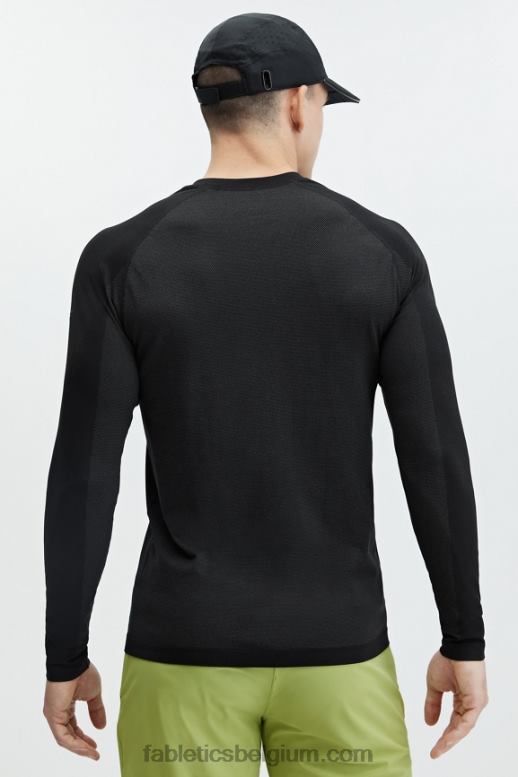 zwart Heren het trainingsdag T-shirt met lange mouwen Fabletics LH20J3560