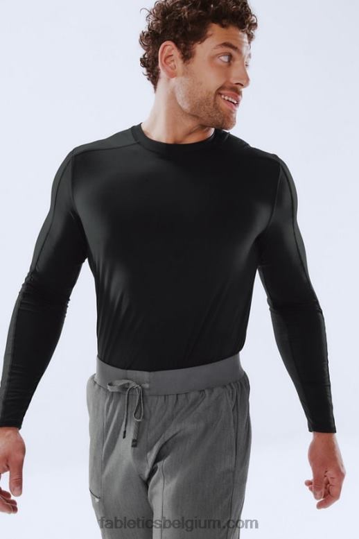 zwart Heren onderscrub met lange mouwen voor dagelijks gebruik Fabletics LH20J3587