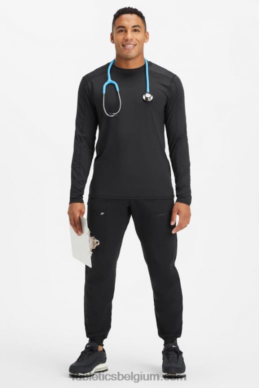 zwart Heren onderscrub met lange mouwen voor dagelijks gebruik Fabletics LH20J3587
