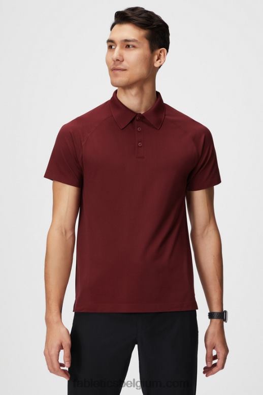 adrenaline rood Heren de trainingsdag polo 168 Fabletics LH20J3410