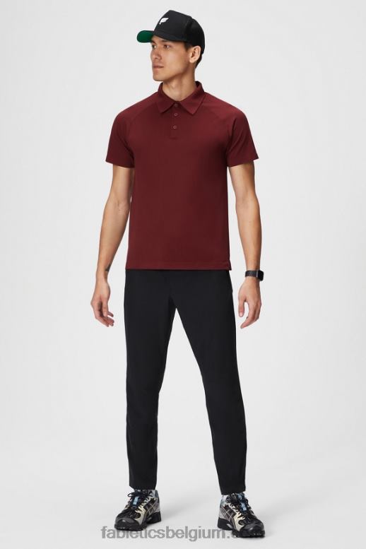 adrenaline rood Heren de trainingsdag polo 168 Fabletics LH20J3410