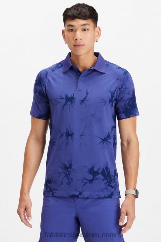 blauwe indigokleurstof Heren de trainingsdag polo 170 Fabletics LH20J3419