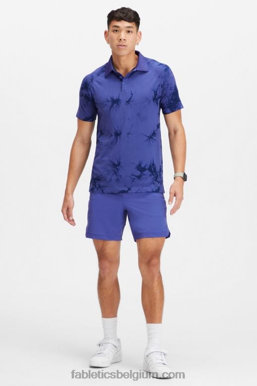 blauwe indigokleurstof Heren de trainingsdag polo 170 Fabletics LH20J3419