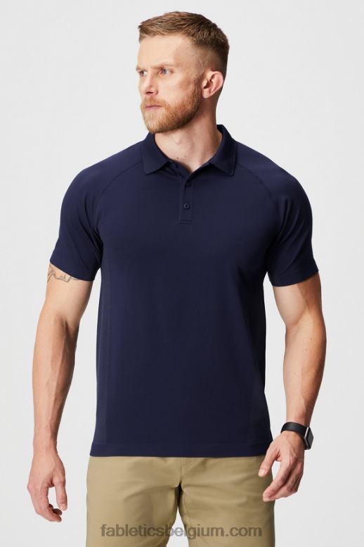 diepe marine Heren de trainingsdag polo 167 Fabletics LH20J3408
