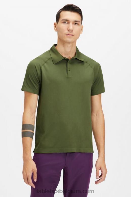 donker mos Heren de trainingsdag polo 170 Fabletics LH20J3420
