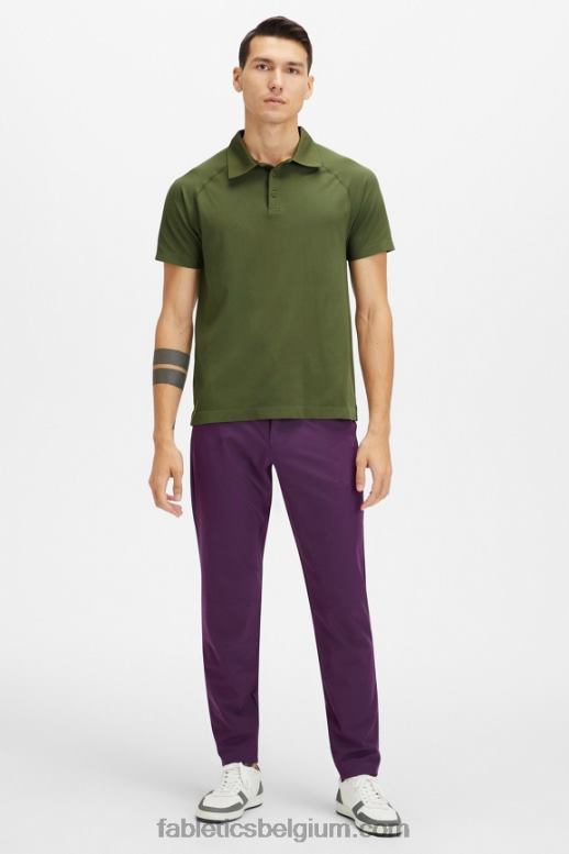 donker mos Heren de trainingsdag polo 170 Fabletics LH20J3420