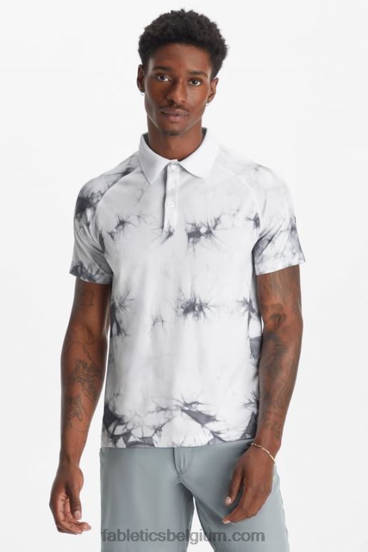 klassieke witte kleurstof Heren de trainingsdag polo 174 Fabletics LH20J3457