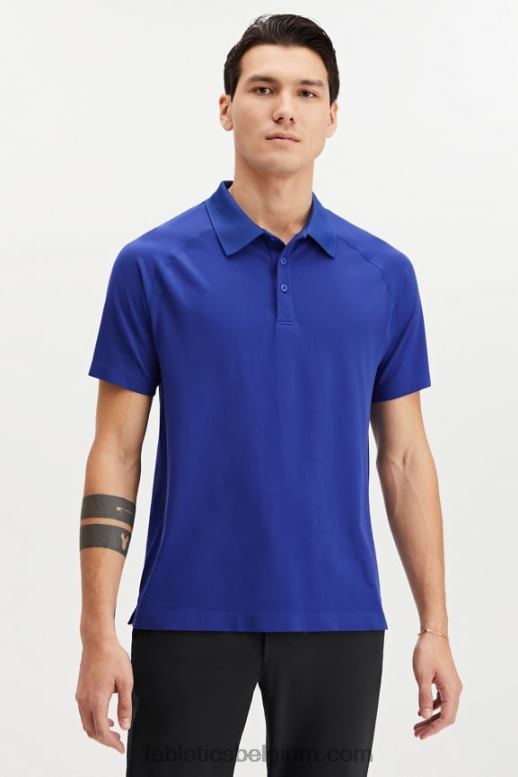 koolstof blauw Heren de trainingsdag polo 169 Fabletics LH20J3415
