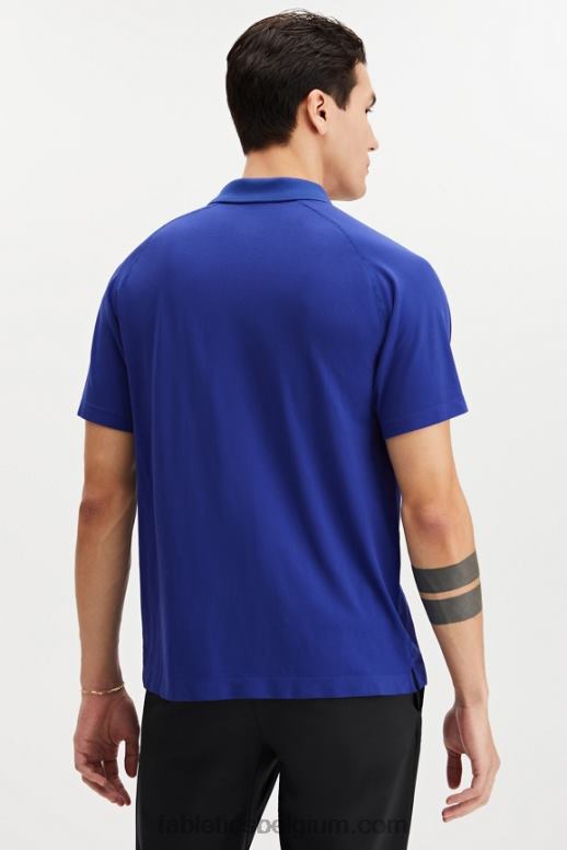 koolstof blauw Heren de trainingsdag polo 169 Fabletics LH20J3415