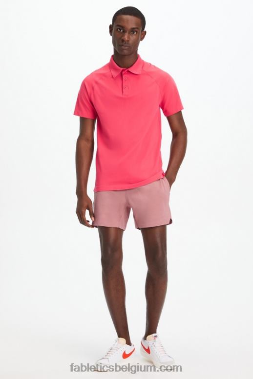 magenta rood Heren de trainingsdag polo 169 Fabletics LH20J3416