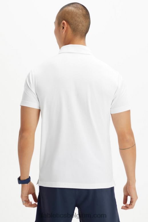ut wit Heren universele tennis 24-7 polo Fabletics LH20J3438