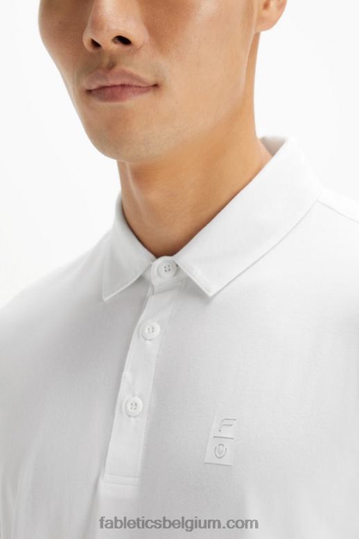 ut wit Heren universele tennis 24-7 polo Fabletics LH20J3438