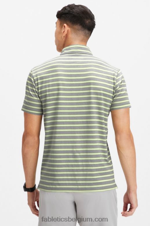 vervaagde limoenschaduwstreep Heren de 24-7 polo 173 Fabletics LH20J3437