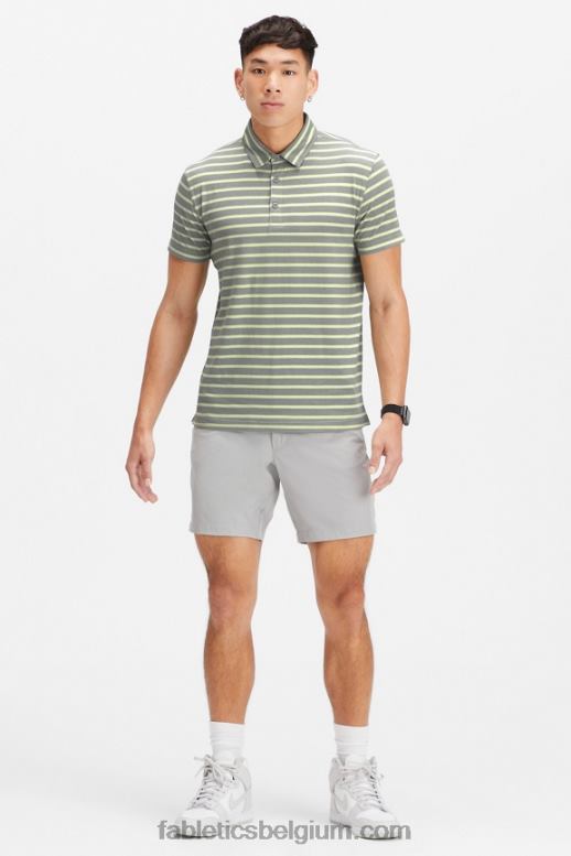 vervaagde limoenschaduwstreep Heren de 24-7 polo 173 Fabletics LH20J3437