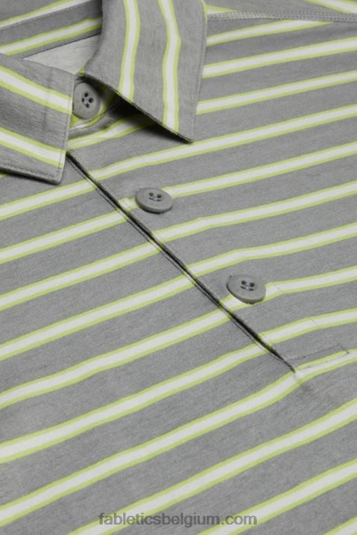 vervaagde limoenschaduwstreep Heren de 24-7 polo 173 Fabletics LH20J3437