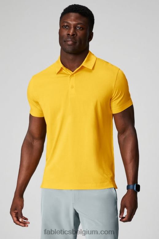 zonsondergang geel Heren de 24-7 polo 170 Fabletics LH20J3423
