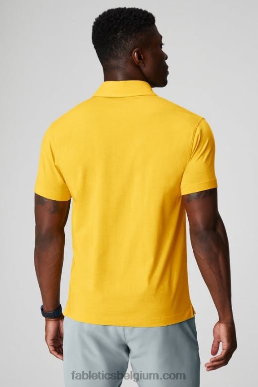 zonsondergang geel Heren de 24-7 polo 170 Fabletics LH20J3423